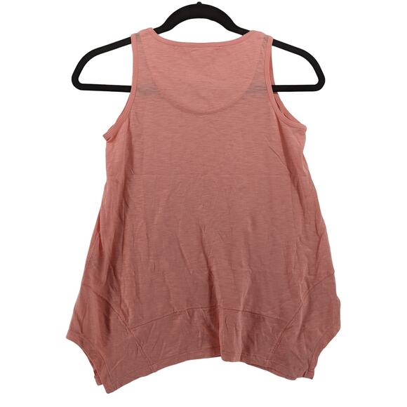 Style & Co Tank Top XS‎ Geranium Petal Pink Handkerchief Hem Scoop Neck Layering - Picture 2 of 9